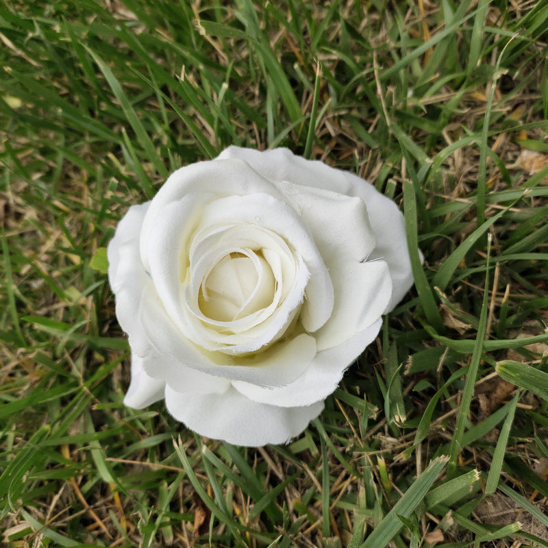 1. Red fake rose flower head