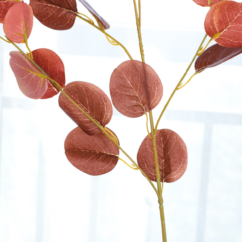 Sage green faux eucalyptus stems floral arrangement