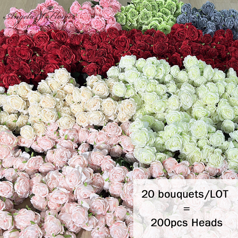10Pcs Silk Rose Buds Flower Head Artificial Flowers – Floral