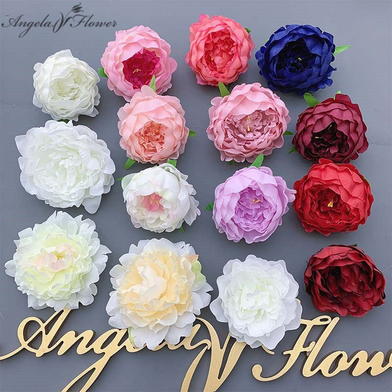 Angela Flower 100Pcs Artificial Rose Flower Heads Wedding Arrangement