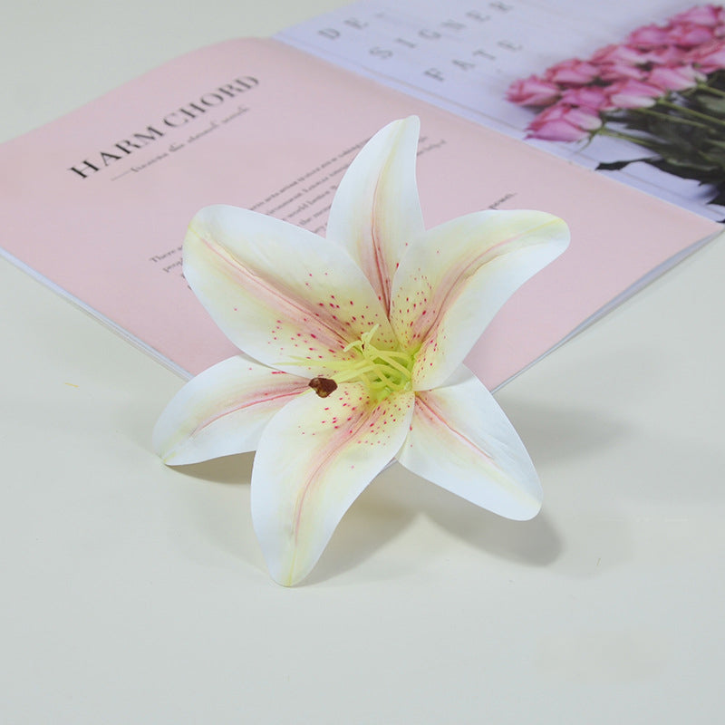 White Faux Lily Blossom for Centerpiece
