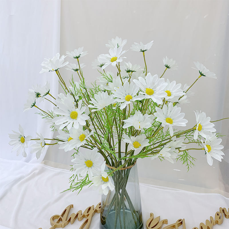 Multi-color artificial daisy flower branch