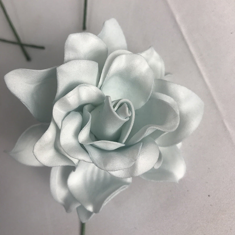 artificial gardenia head close‑up