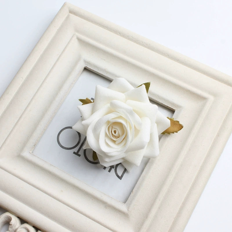 Handmade Faux Rose Flower Heads for Wedding Bouquet DIY Projects