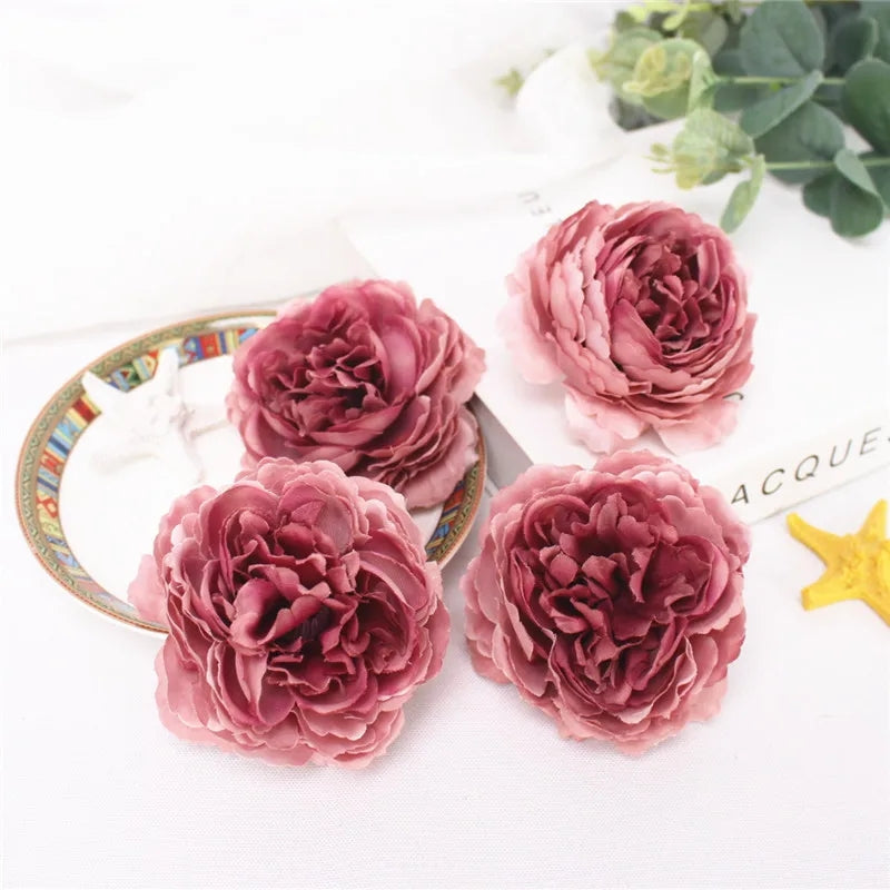 Pink Peony Bloom Head Artificial Floral Props