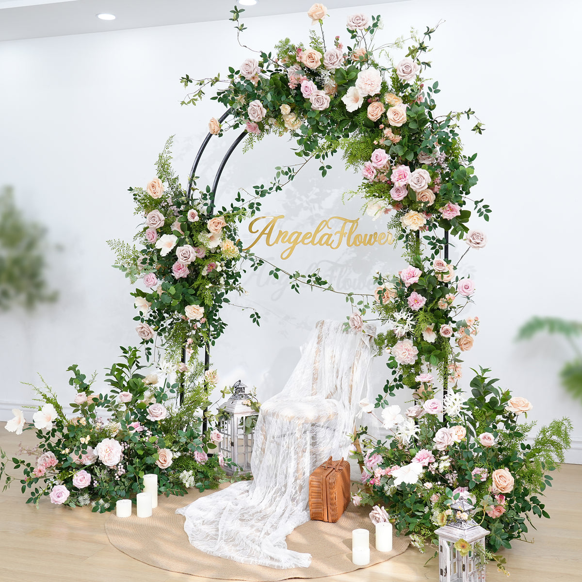 Outdoor wedding round arch floral kit