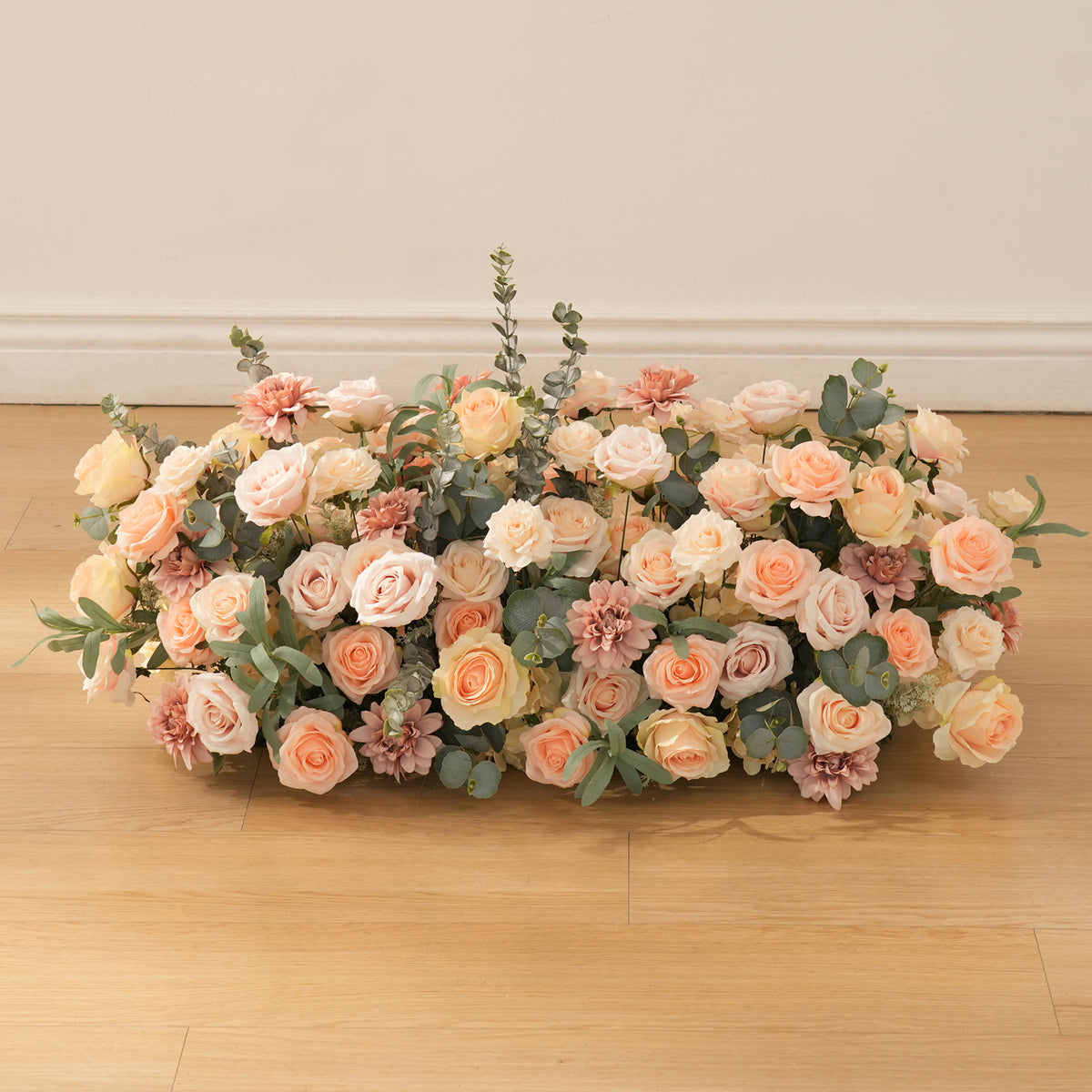 Romantic blush floral set for outdoor wedding arch