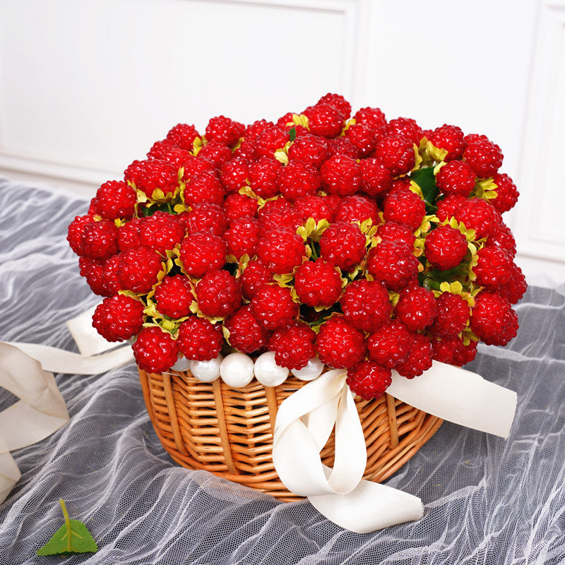 faux raspberry stem for boho wedding florals