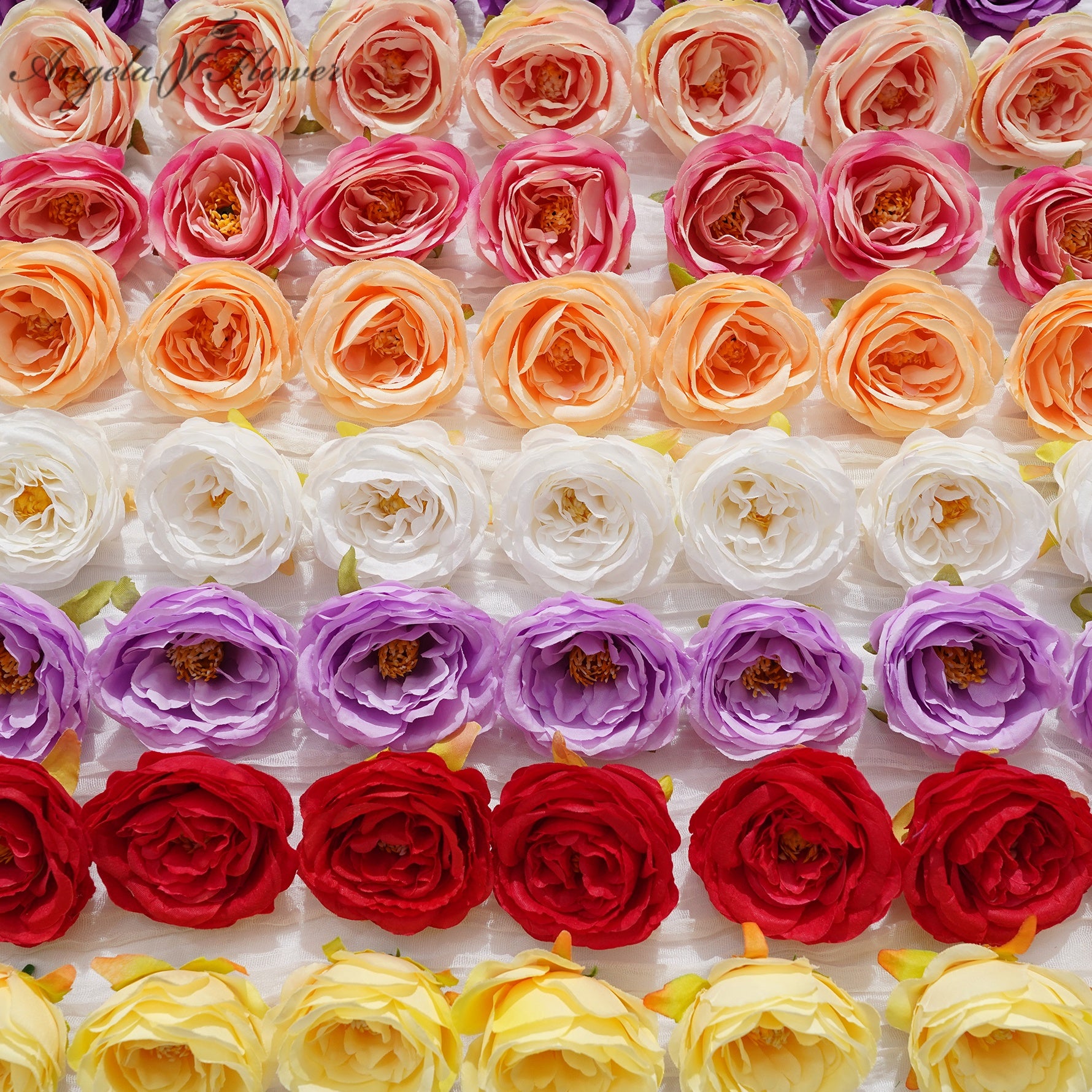 Artificial rose flower heads bulk wedding floral decor