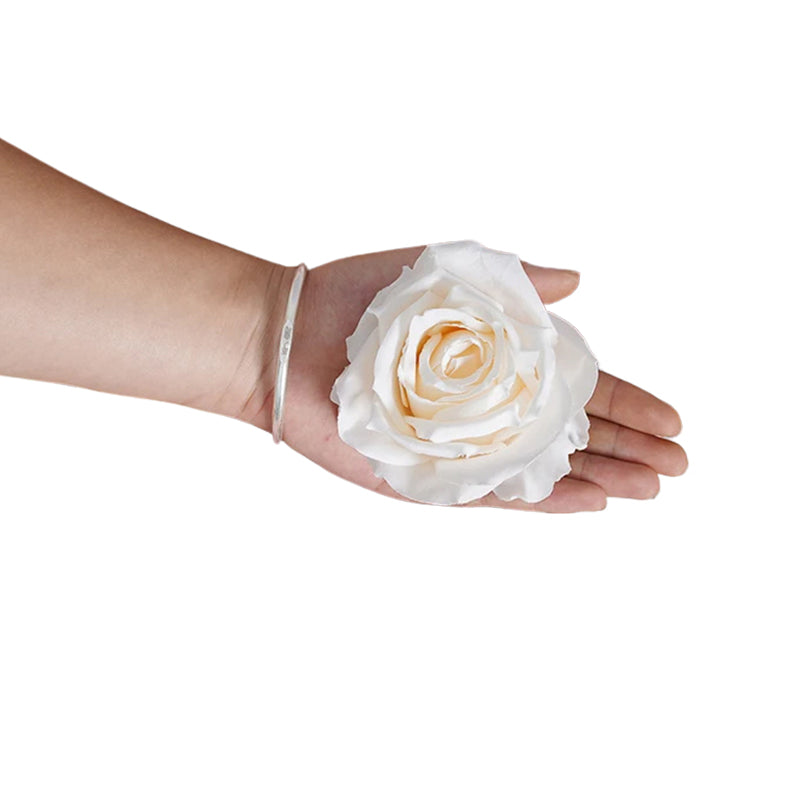 Burnt orange faux rose flower head arch decor