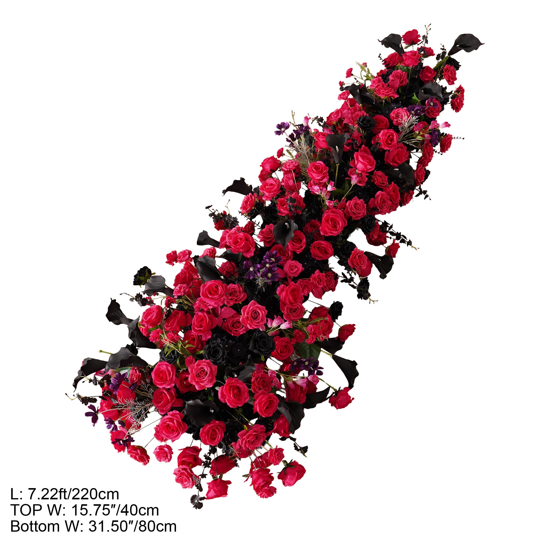 silk-rose-flower-runner-for-reception-decor