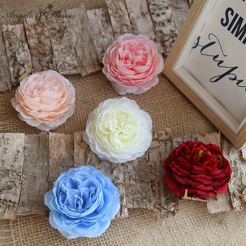 Artificial Peony Flower Head Champagne Wedding Decor