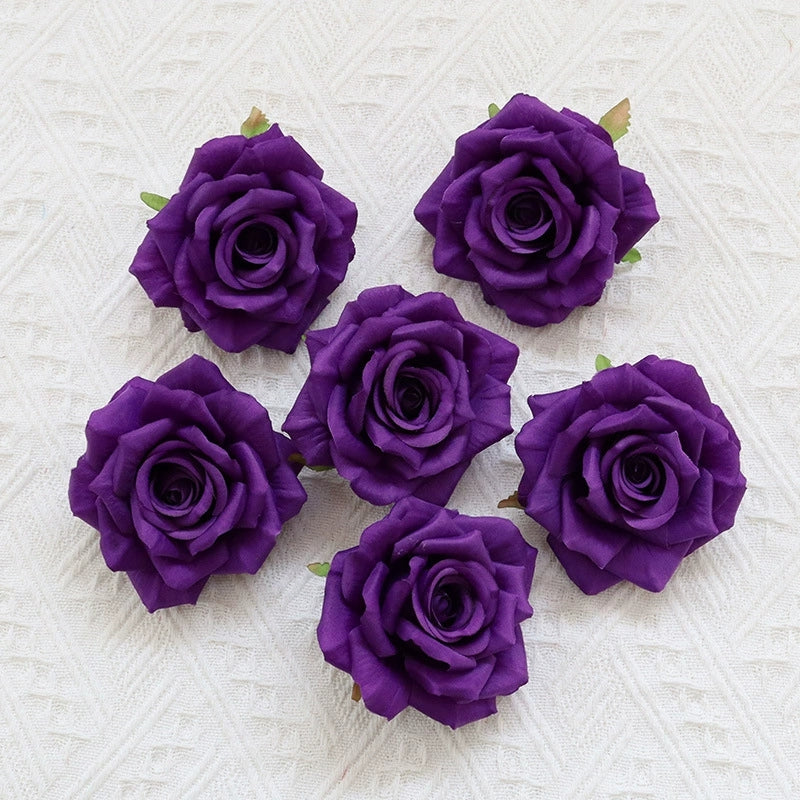 Realistic Faux Rose Blooms in Pink Yellow and White Colors
