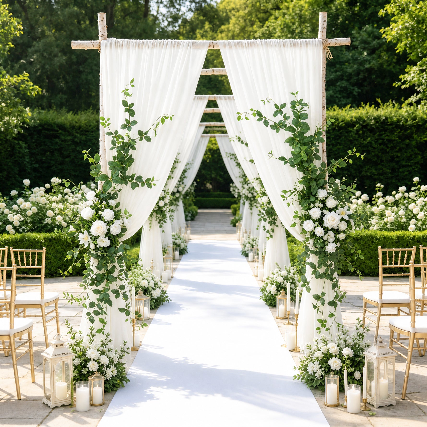 classic‑white‑green‑wedding‑drape‑floral‑swag‑set