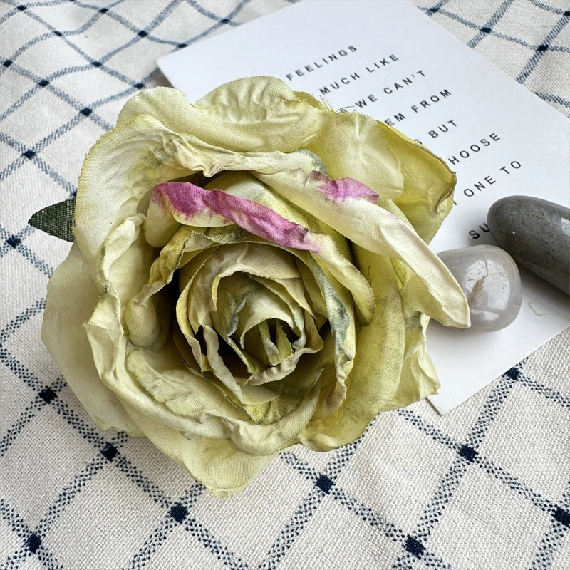 dusty-coral-faux-vintage-rose-flower-head