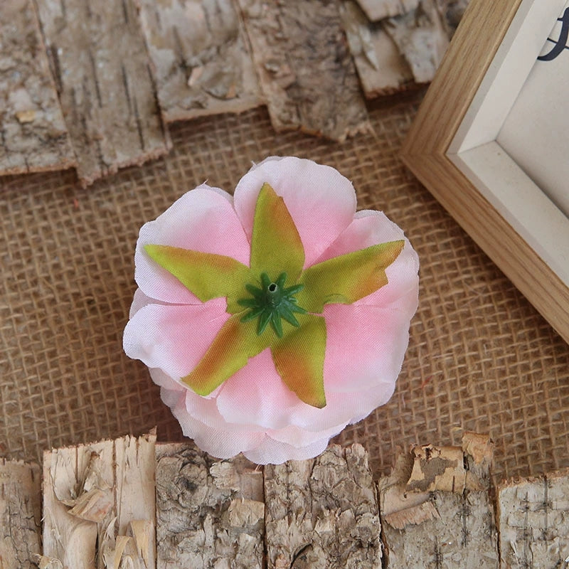 Small Fake Peony Bloom Head Cake Decor