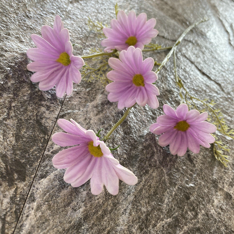 1. Dusty rose faux cosmos wedding filler