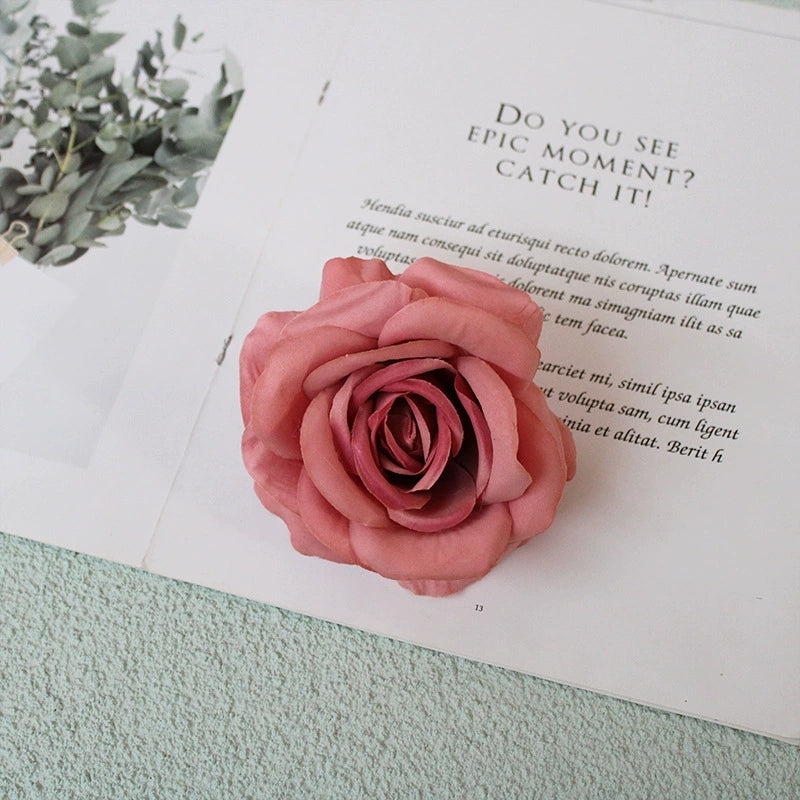 Premium Faux Rose Flower Heads with Natural Petal Details