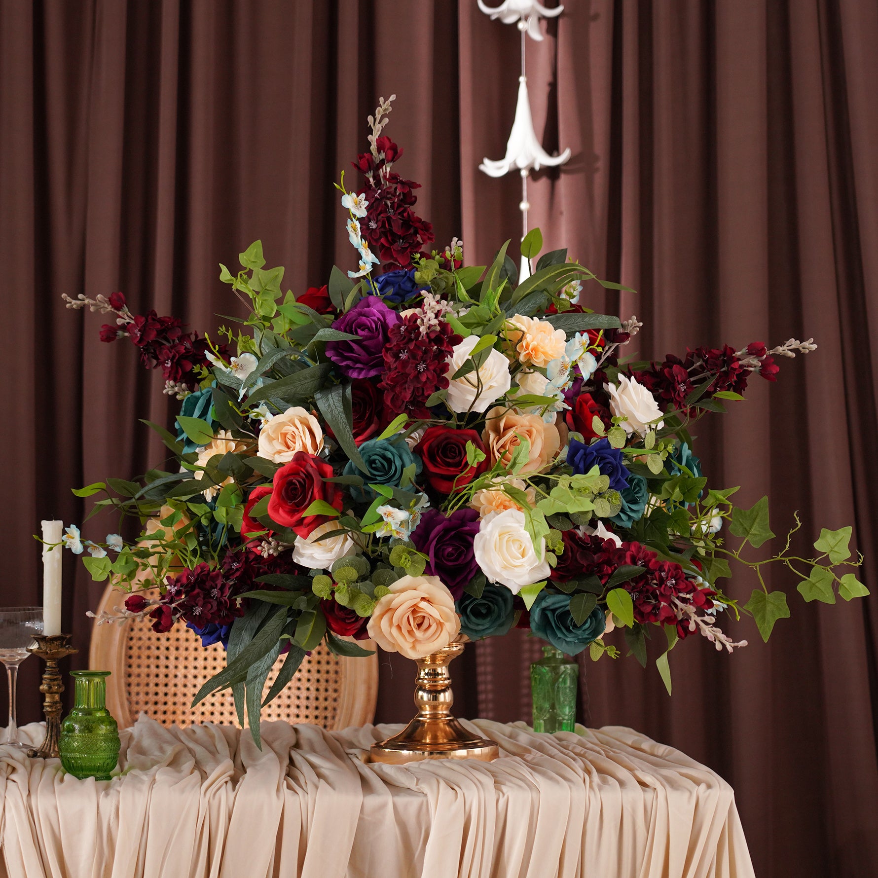 luxury-artificial-flower-wedding-stage-decoration