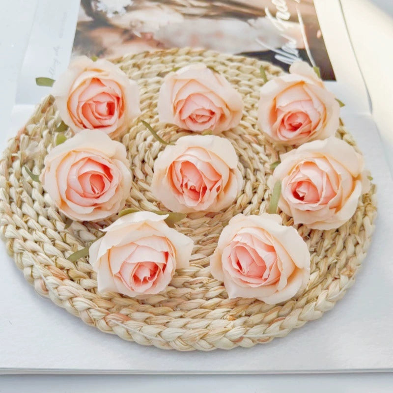 Artificial Open Rose Blooms for Wedding Table Decorations