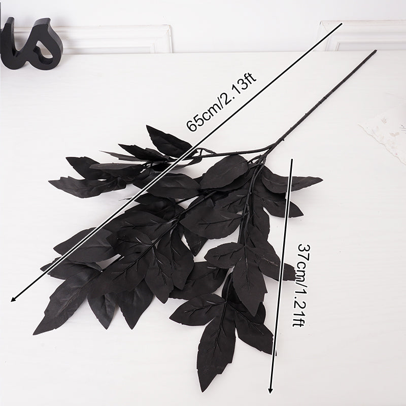 Black faux greenery branches styled in vase for home decor