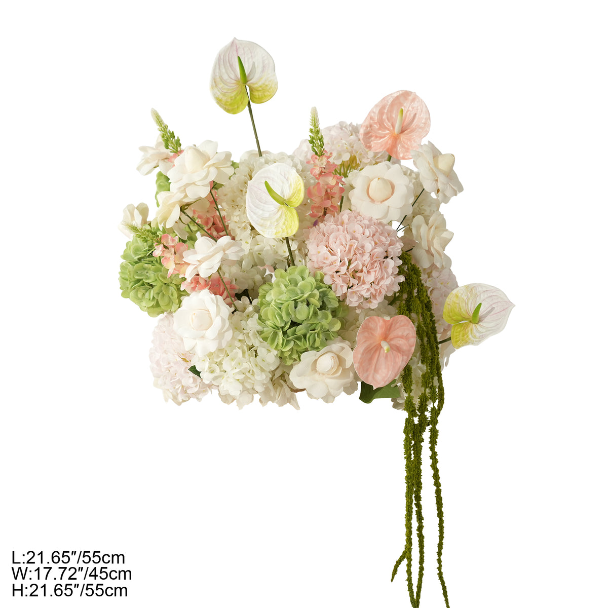white hydrangea filler flower for table arrangement