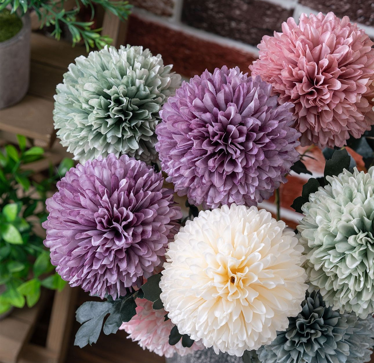 dusty_green_faux_pom_pom_flower_stem