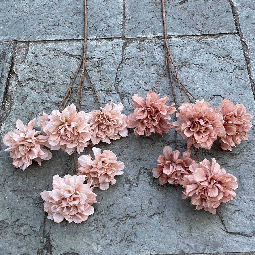 pink silk chanel peony stem party floral decoration
