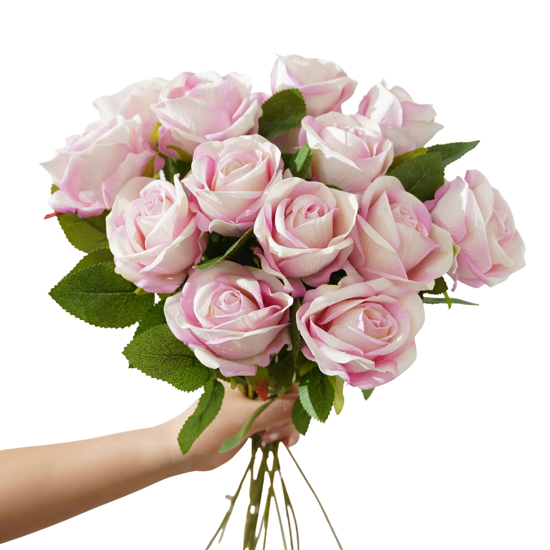 realistic-silk-rose-with-leaves