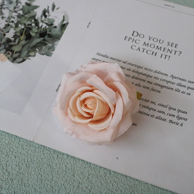 Real Touch Rose Heads in Romantic Wedding Colors