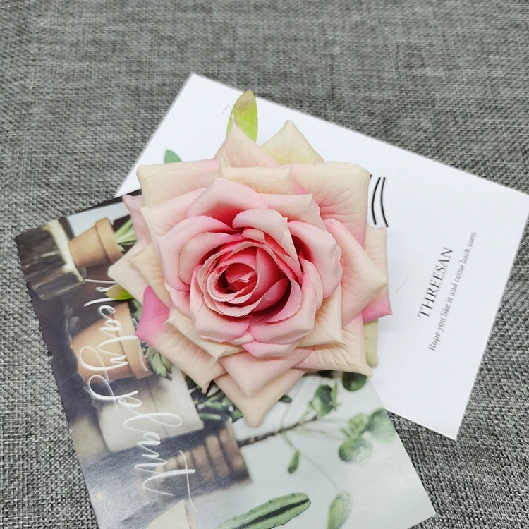 faux-rose-head-decoration