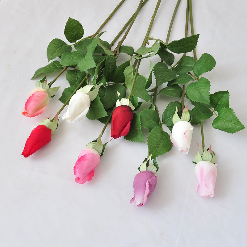 faux-rose-buds-multicolor-home-decoration