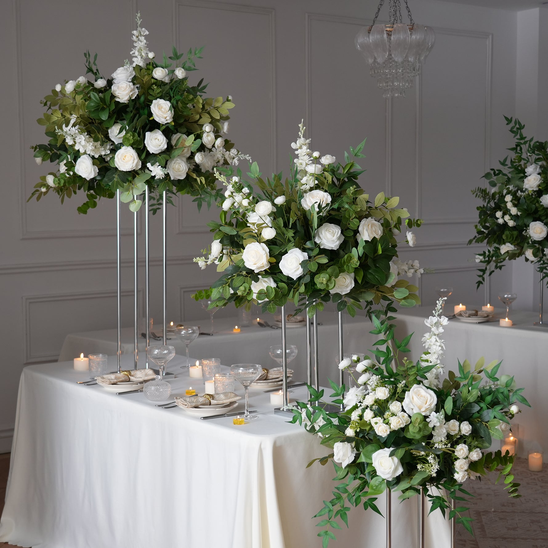 artificial rose wedding floral decor