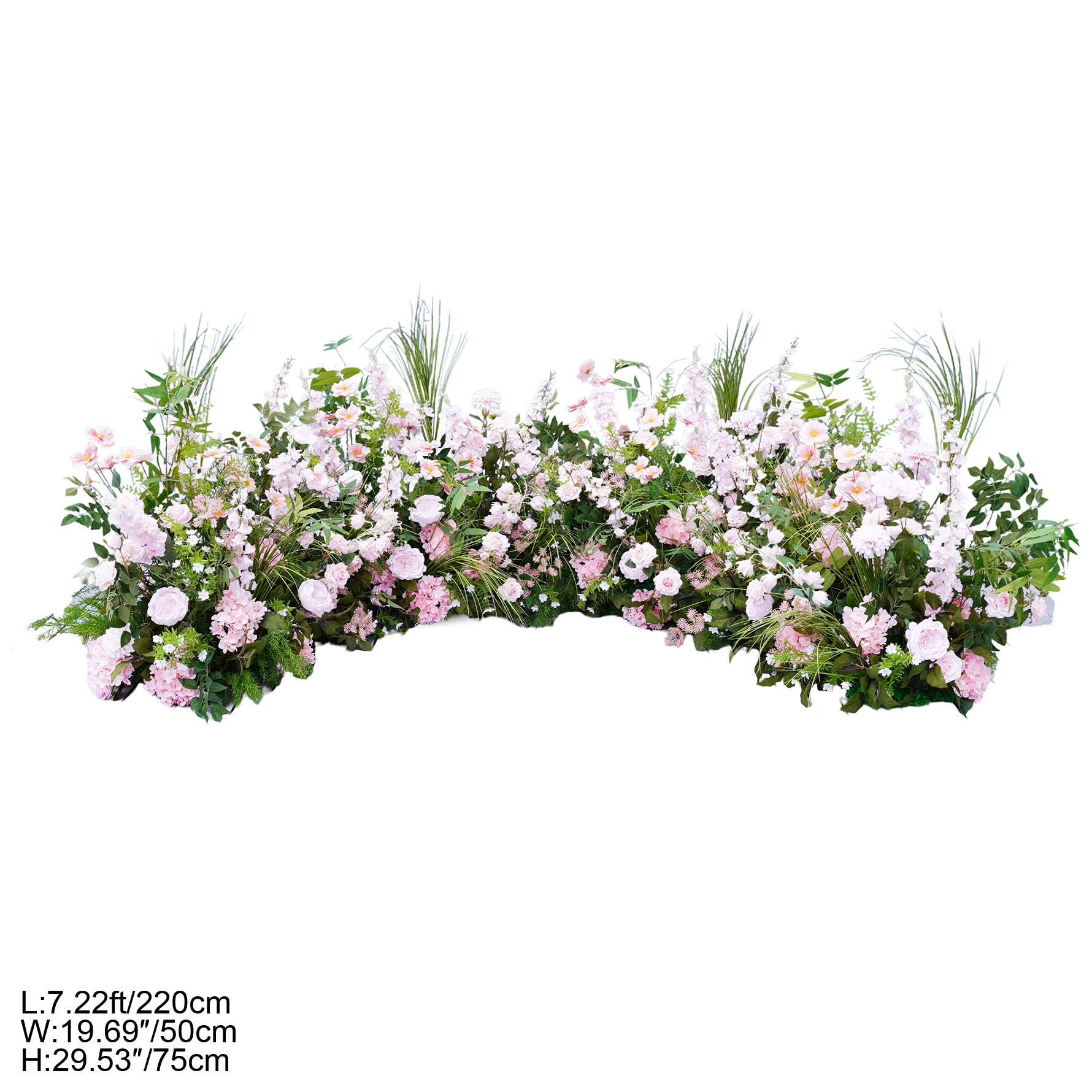 Artificial Flower Ground Display for Elegant Wedding Walkway