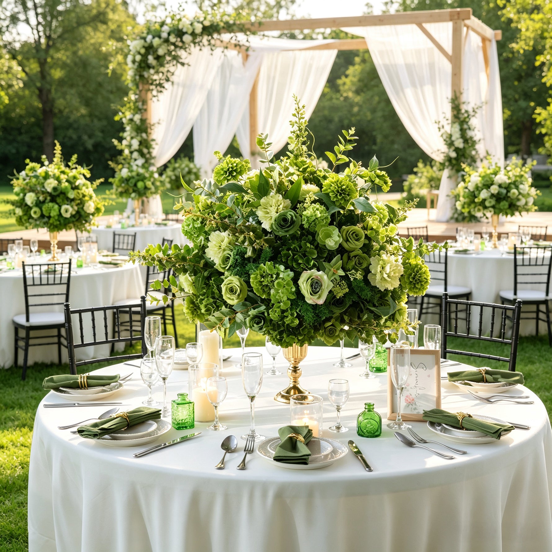 greenery-wedding-centerpiece-decoration-for-table