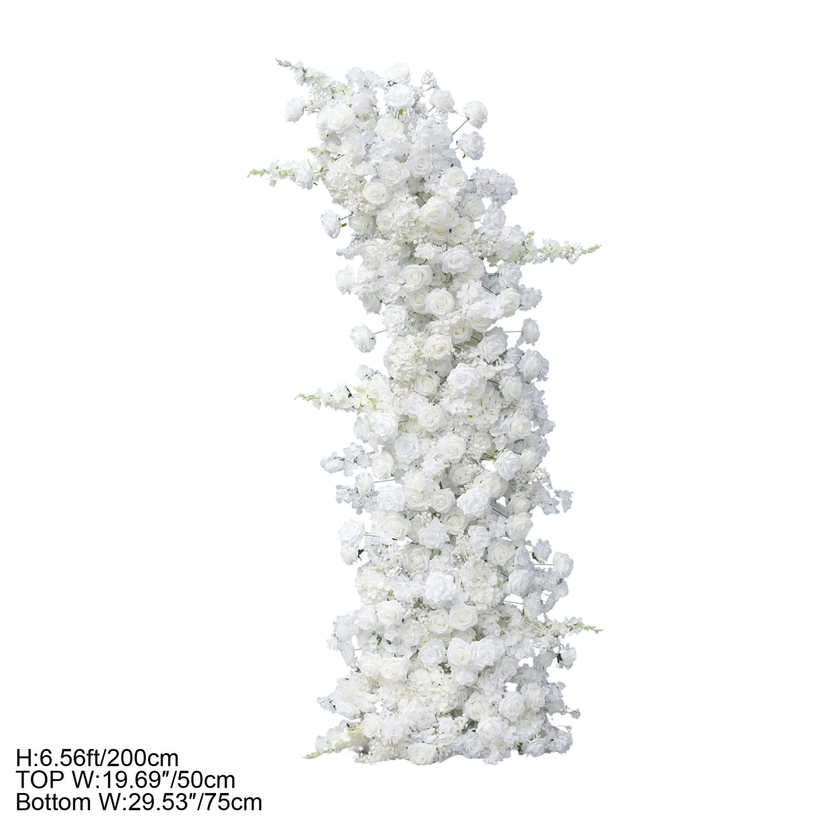 Silk white artificial flowers for DIY curved wedding arch backdrop