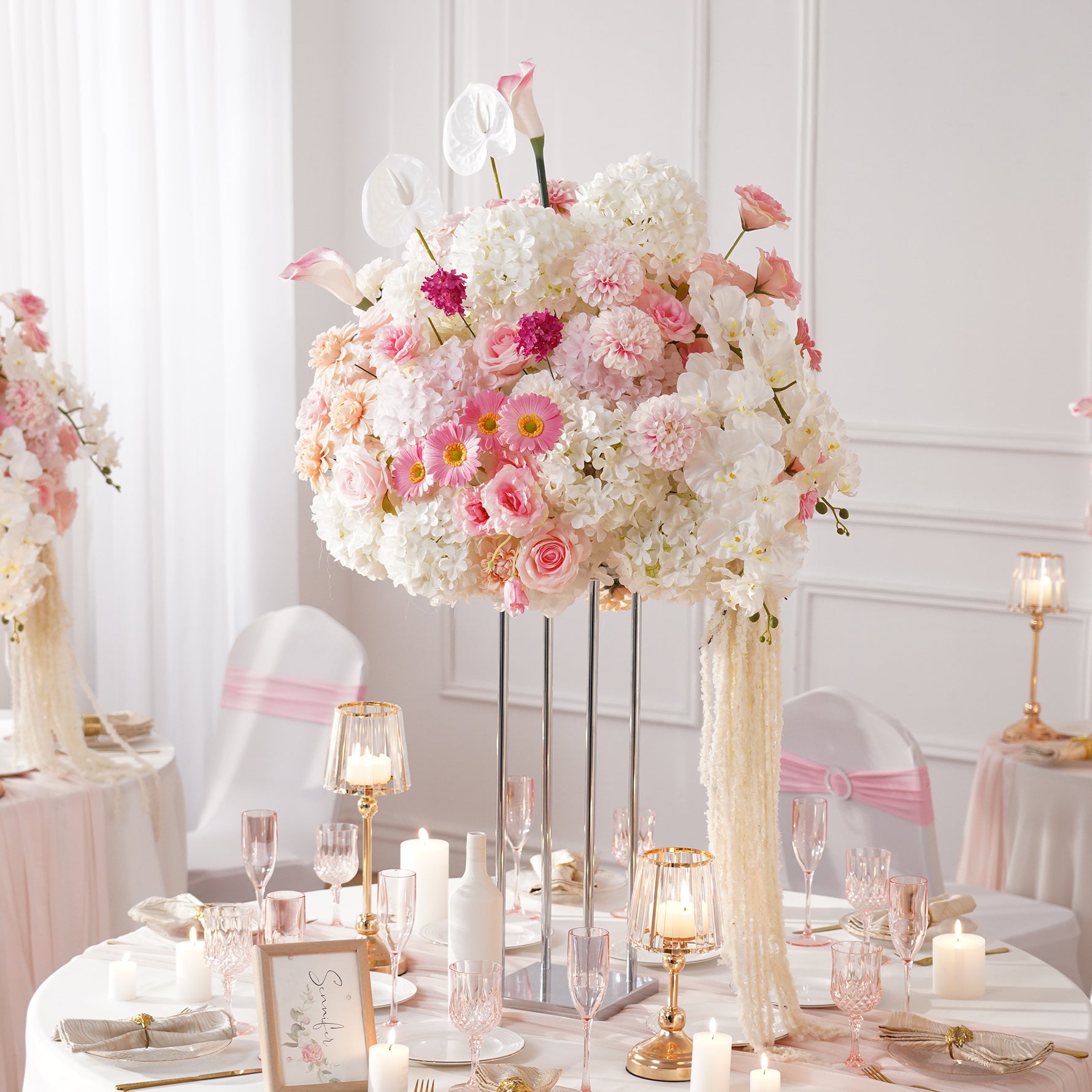 dreamy‑blush‑white‑tall‑centerpiece‑ocean‑background‑beach‑reception‑tablescape