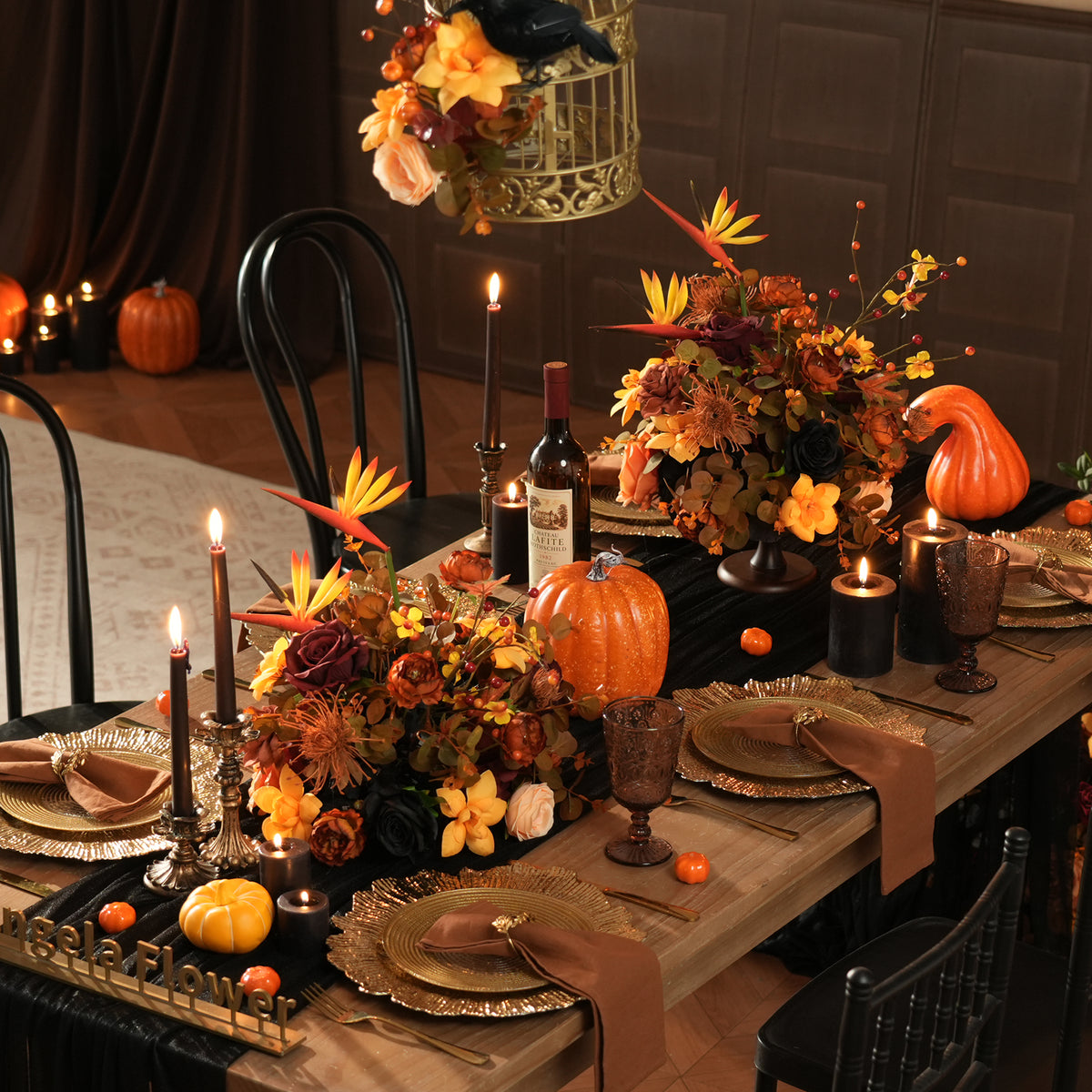 Artificial floral props for halloween wedding and party