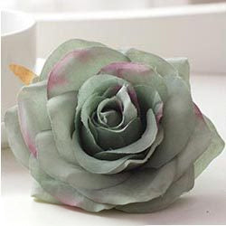 green-silk-rose-flower-head-handcraft-wreath