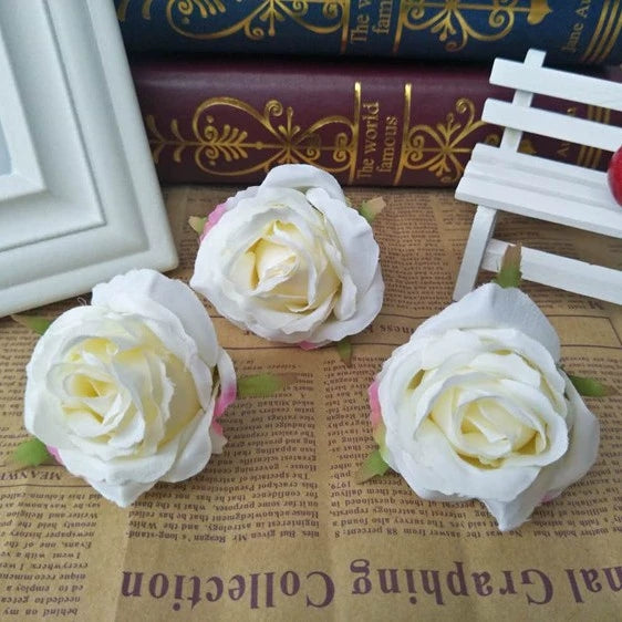 Romantic Pastel Artificial Roses for Wedding Flower Decor