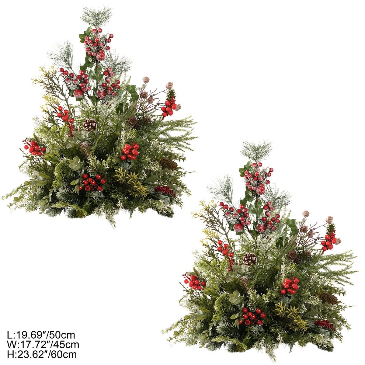 Luxury styled artificial pine berry centerpiece for upscale holiday events