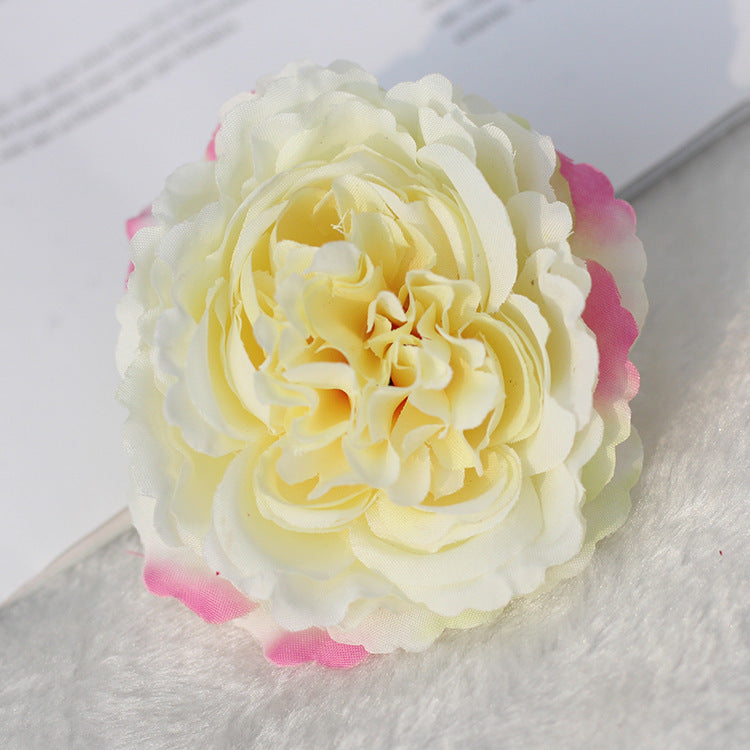 champagne Peony Bloom Head Artificial Floral decor