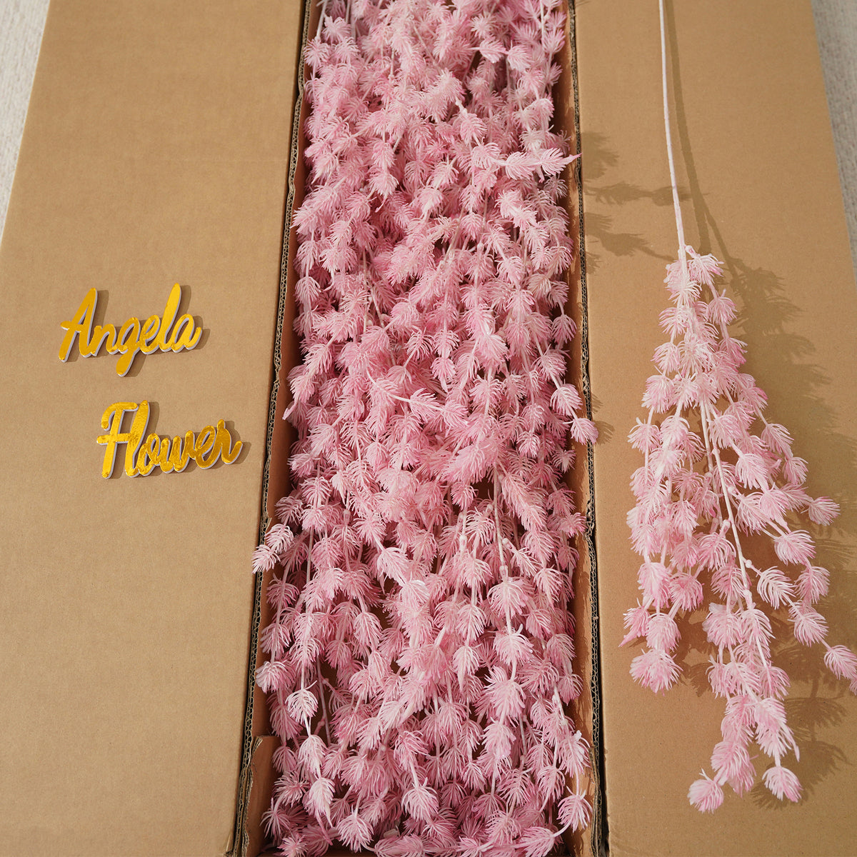 Pastel artificial happy fruit stems table centerpiece