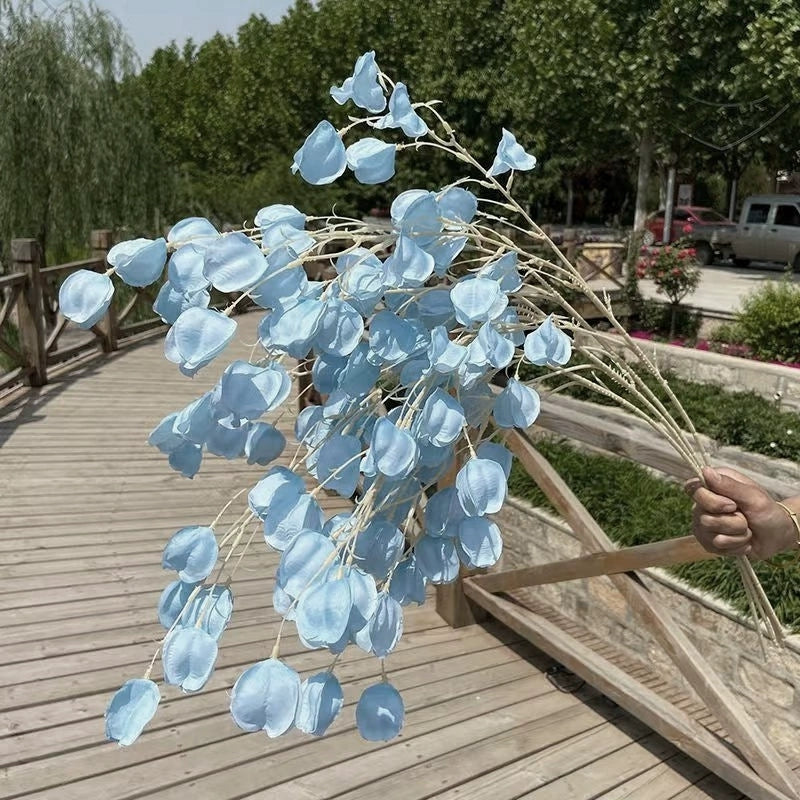 Burgundy hanging lantern pod flower