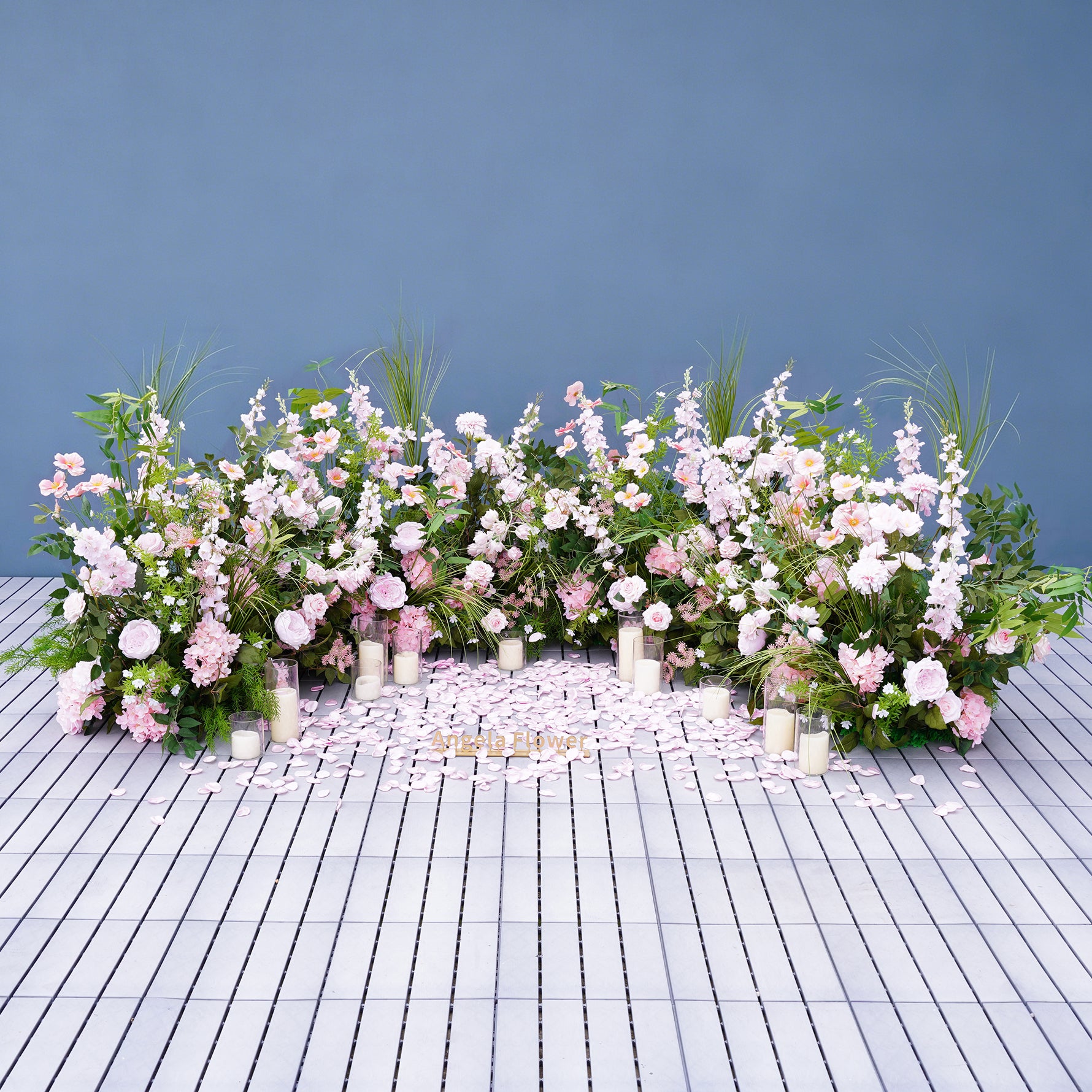 Natural Style Wedding Floor Floral Arrangement with Greenery
