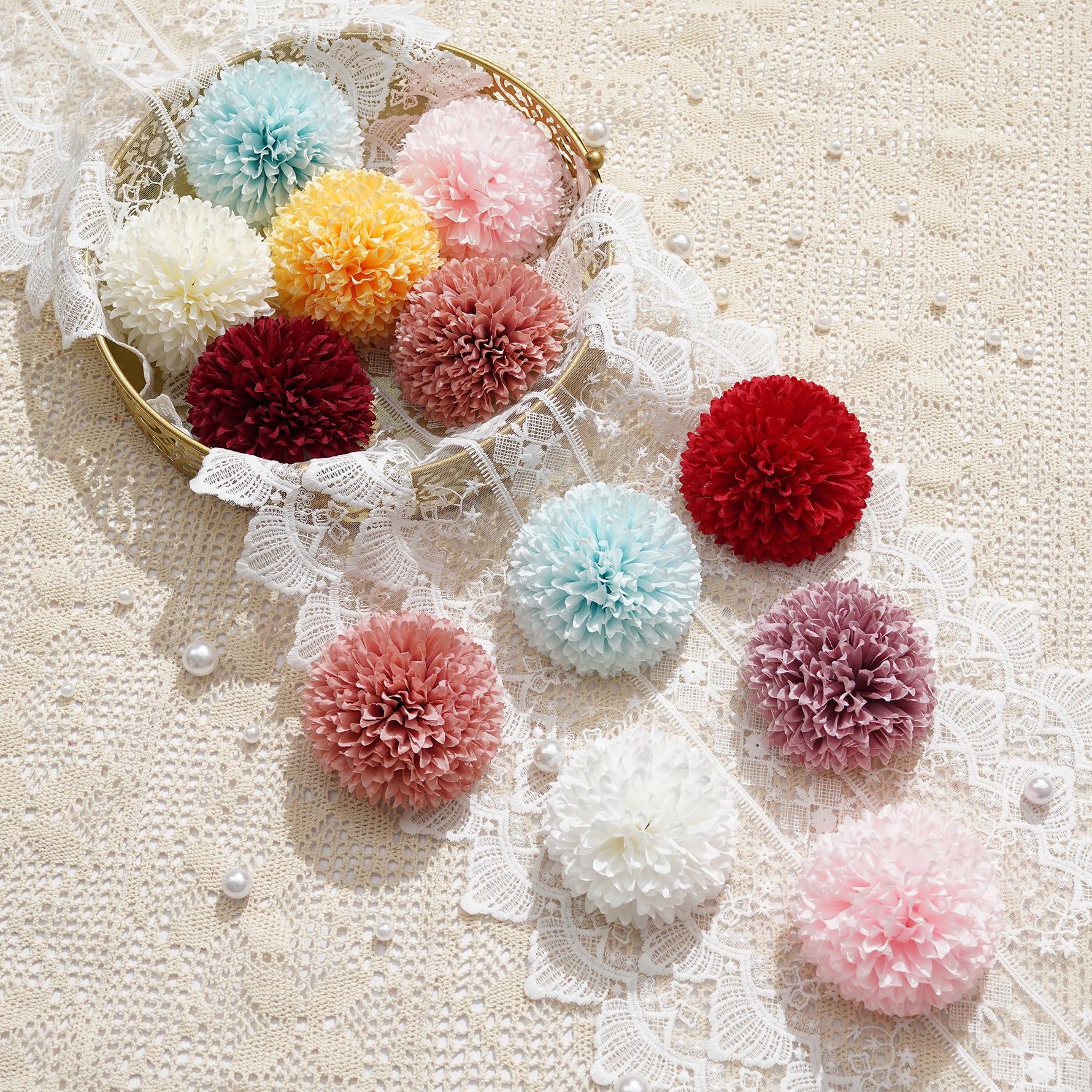 handmade-style-artificial-pompom-flower-bundle