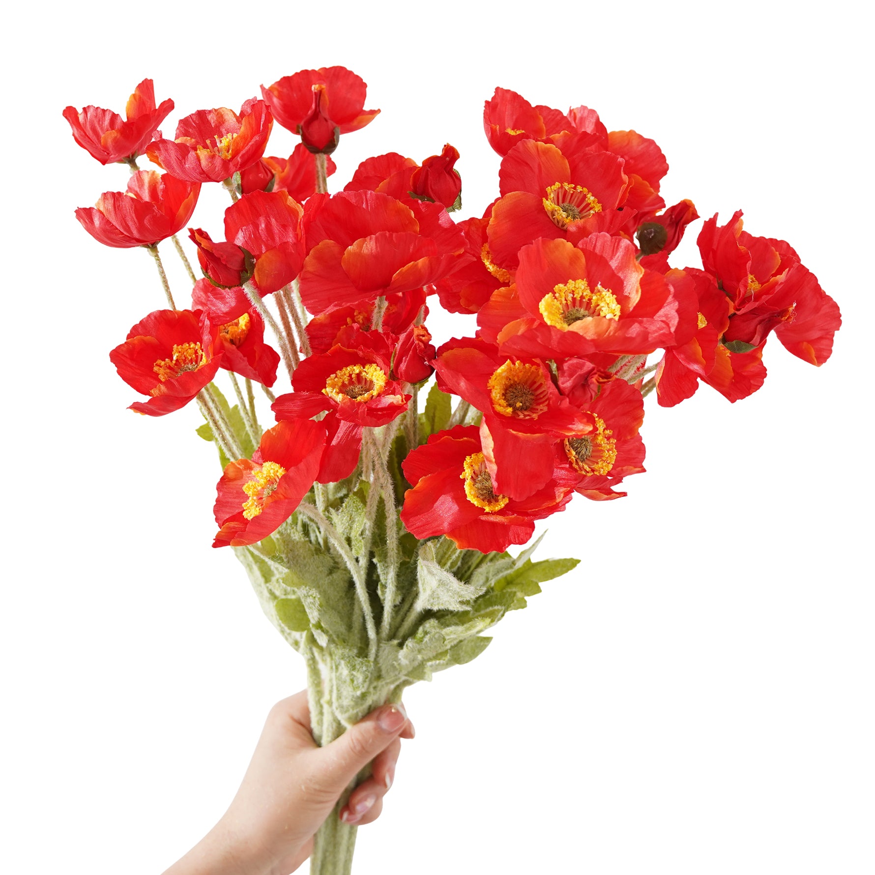 silk-poppy-flower-table-decoration