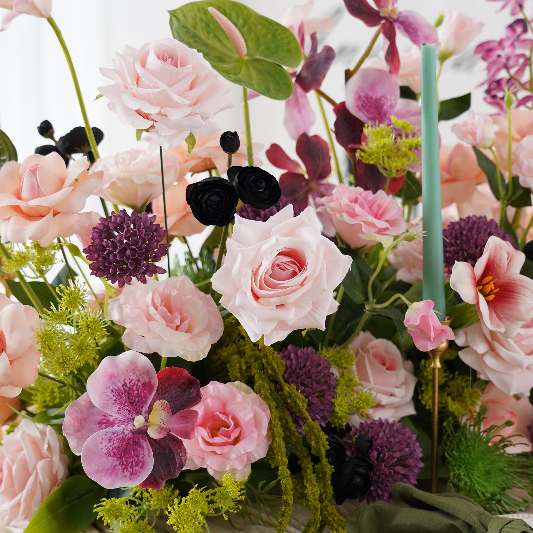 Artificial Rose Wedding Table Decoration