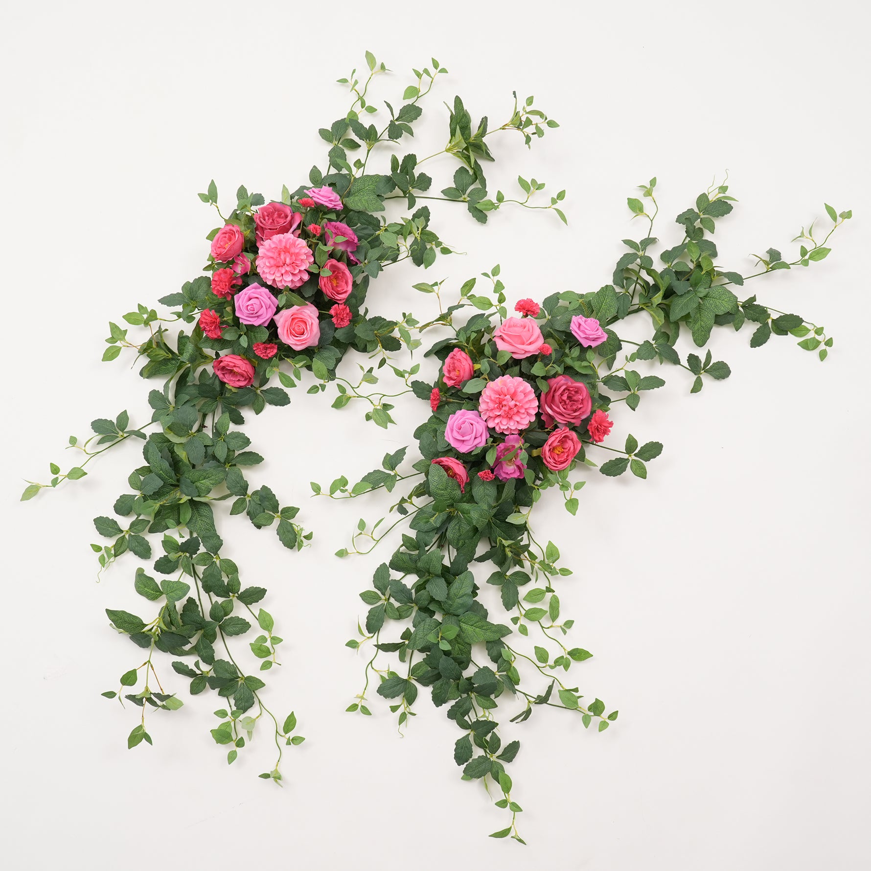 indoor‑wedding‑pink‑floral‑curtain‑flower‑display