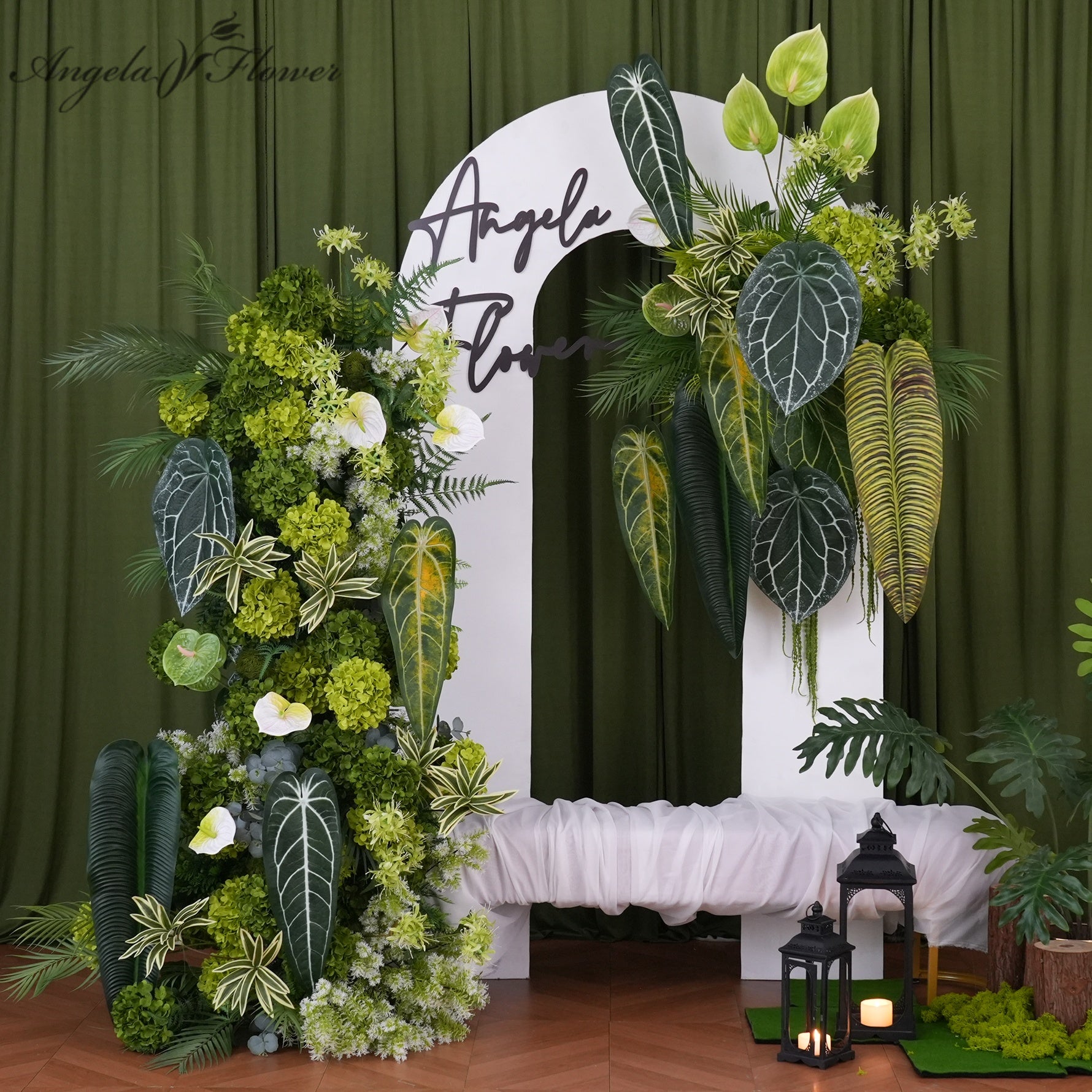tropical foliage backdrop